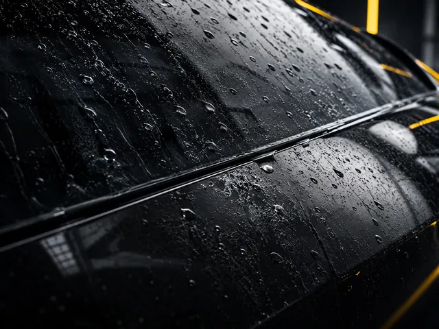 Hard-water spots on a car surface