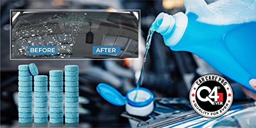 Q4 Ever Car Windshield Cleaning Tablets 50 Pcs | Best Car Glass Cleaner | Car Wiper Detergent