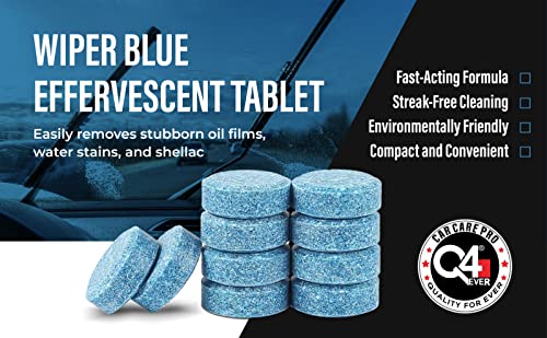 Q4 Ever Car Windshield Cleaning Tablets 50 Pcs | Best Car Glass Cleaner | Car Wiper Detergent