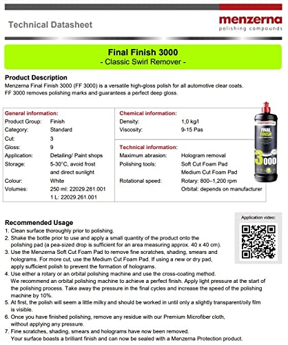 51lkdWgoYLL._SL500 Menzerna SF3000 Super Finish 3000, 32 oz.