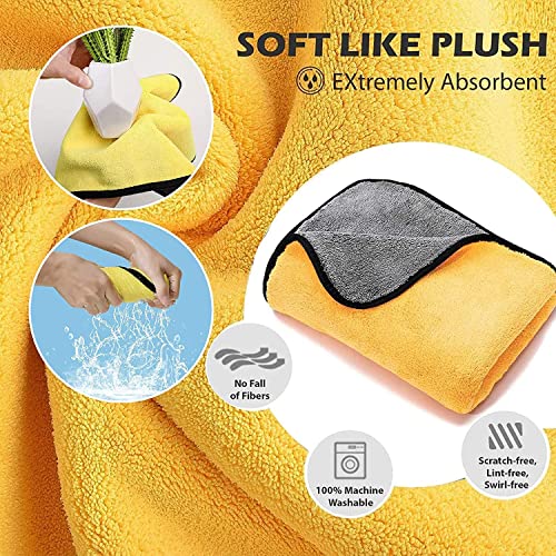 61CCPBVQy1L._SL500 Q4 EVER Microfiber Cleaning Cloth, 40x40cm, 600 GSM, Multicolor for Super Cleanliness