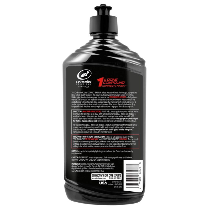 71Cv968F5nL Turtle Wax Hybrid Solutions Pro 1 & Done Compound