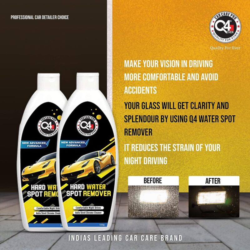 Q4 EVER Glass Polish Hard Water Spot Remover (500G) 100% Effective Solution